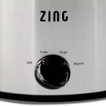 Zing 6 Qt Oval Stainless Steel Slow Cooker with Glass Lid and Removable Stoneware thumbnail 3