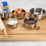 Chef Buddy 5-Piece Stainless Steel Mixing Bowl Set with Airtight Lids thumbnail 4
