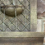 Sunnydaze Decor Rosette Leaf Florentine Stone Outdoor Wall Fountain, Gold thumbnail 3