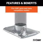 CURT Pin-On Jack Foot for 2" Tube, 2,000 lbs. Capacity thumbnail 4