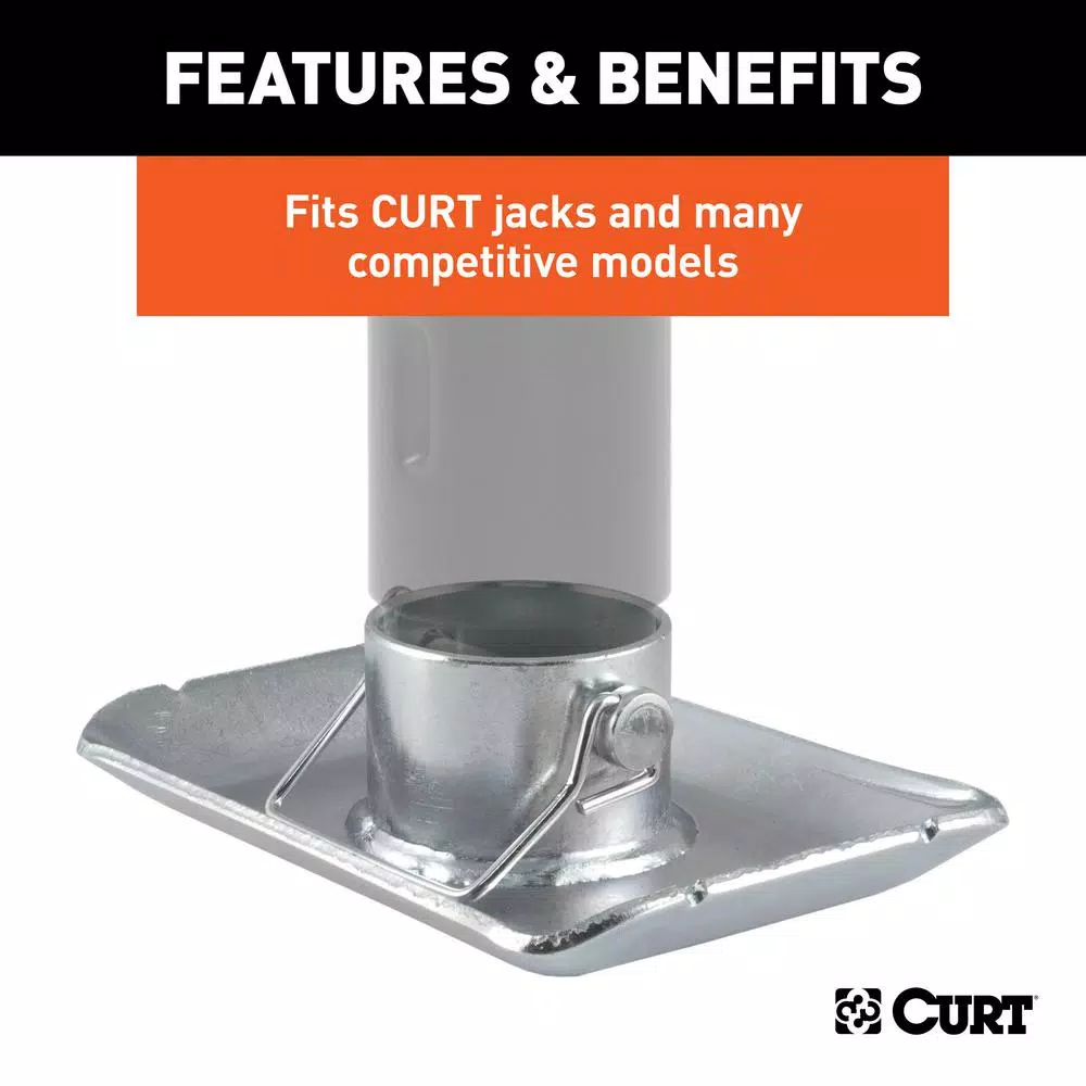 CURT Pin-On Jack Foot for 2" Tube, 2,000 lbs. Capacity