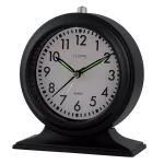 La Crosse Clock Co. Silent Sweep Black Mantel Alarm Clock with Luminous Hands thumbnail 6