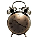 Equity by La Crosse Chrome Metal Twin Bell Analog Quartz Alarm Table Clock with Backlight thumbnail 4