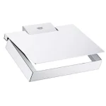 GROHE Selection Cube Wall-Mount Toilet Paper Holder with Cover, StarLight Chrome thumbnail 1