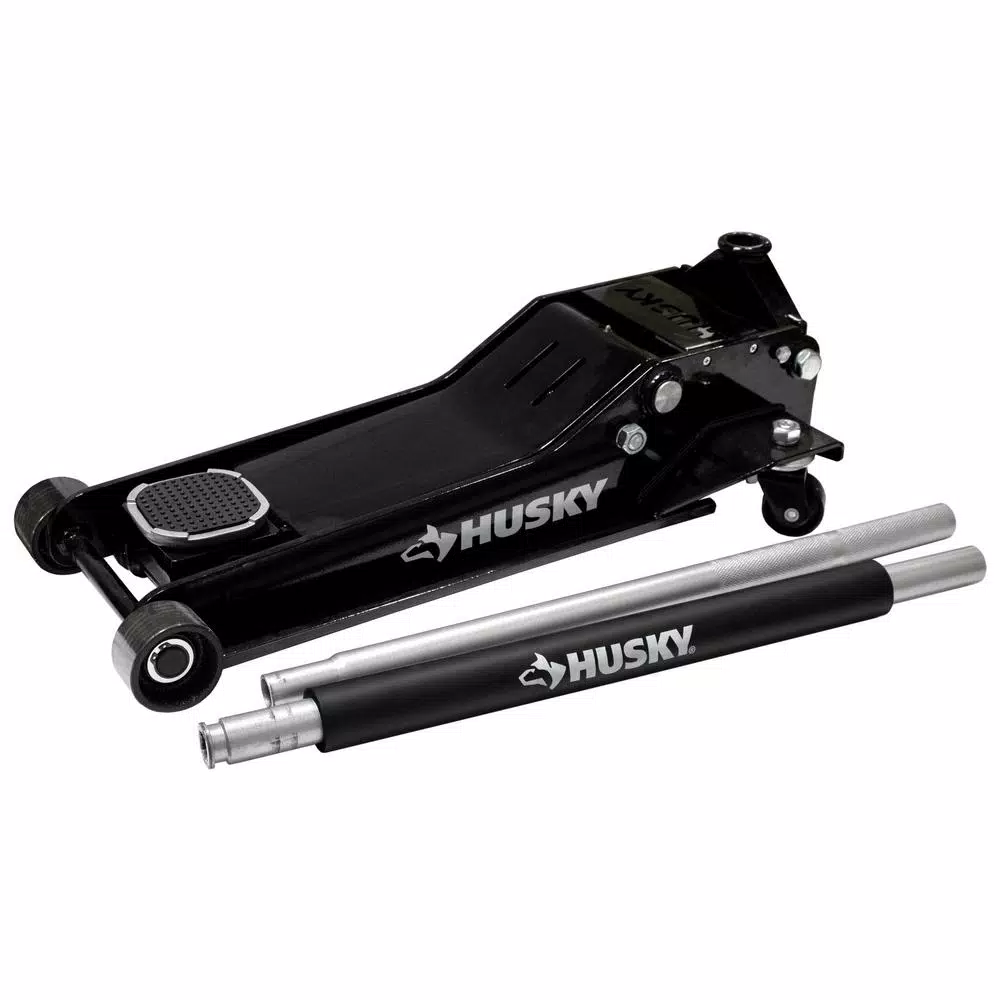 Husky 3.5-Ton Low Profile Floor Jack with Quick Lift and Universal Joint Release