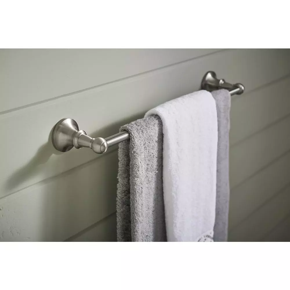 Moen Vale 24 in. Towel Bar in Spot Resist Brushed Nickel
