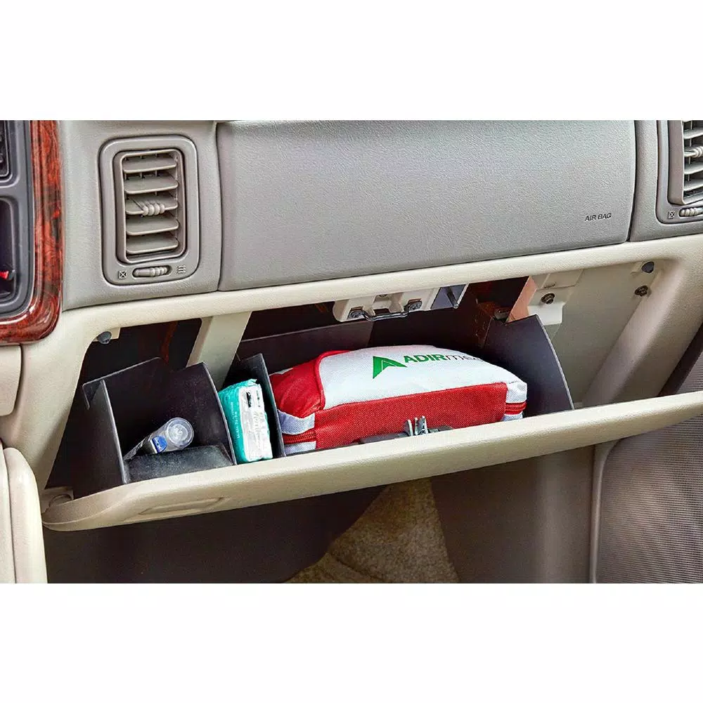 AdirMed 154-Piece Ultimate First Aid Kit - Weather-Resistant Red Carrying Case