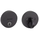 Kwikset Uptown Single Cylinder Deadbolt, Matte Black, SmartKey Security, ANSI Grade 1 thumbnail 1