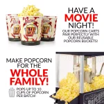 Nostalgia 390-Watt Black Kettle Popcorn Maker with 2.5 oz. Stainless Steel Kettle thumbnail 3