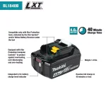 Makita 18V LXT Lithium-Ion 4.0 Ah Battery and Rapid Optimum Charger Starter Pack with Bonus Handheld Vacuum thumbnail 6