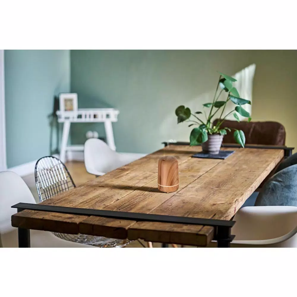 Serene House Light House Light Wood Ultrasonic Aromatherapy Oil Diffuser with Ambient LED Light