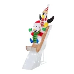 Home Accents Holiday 4 ft LED Penguin and Skating Snowman Yard Decoration thumbnail 4