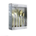 MegaChef Baily 20-Piece Light Gold Stainless Steel Flatware Set, Service for 4 thumbnail 1