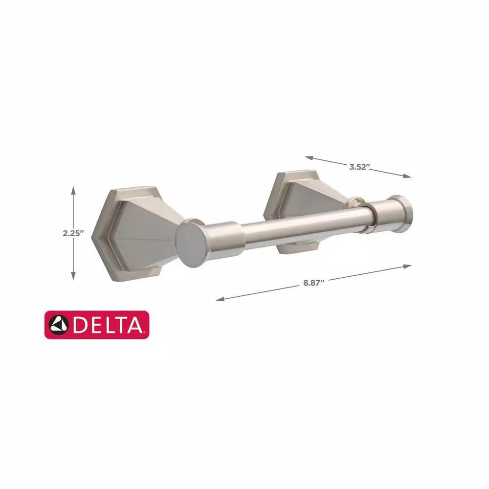 Delta Grandover Pivot Arm Toilet Paper Holder in SpotShield Brushed Nickel
