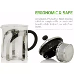 Ovente 27 oz. Borosilicate Glass Tea Maker with Stainless Steel Infuser and Warming Stand thumbnail 4