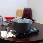 Oster Clairborne 6 Qt. Round Aluminum Nonstick Dutch Oven with Glass Lid, Charcoal Gray thumbnail 5