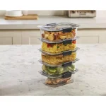 Rubbermaid Brilliance 5-Piece Medium Food Storage Container Set, Leak-Proof & BPA-Free thumbnail 3