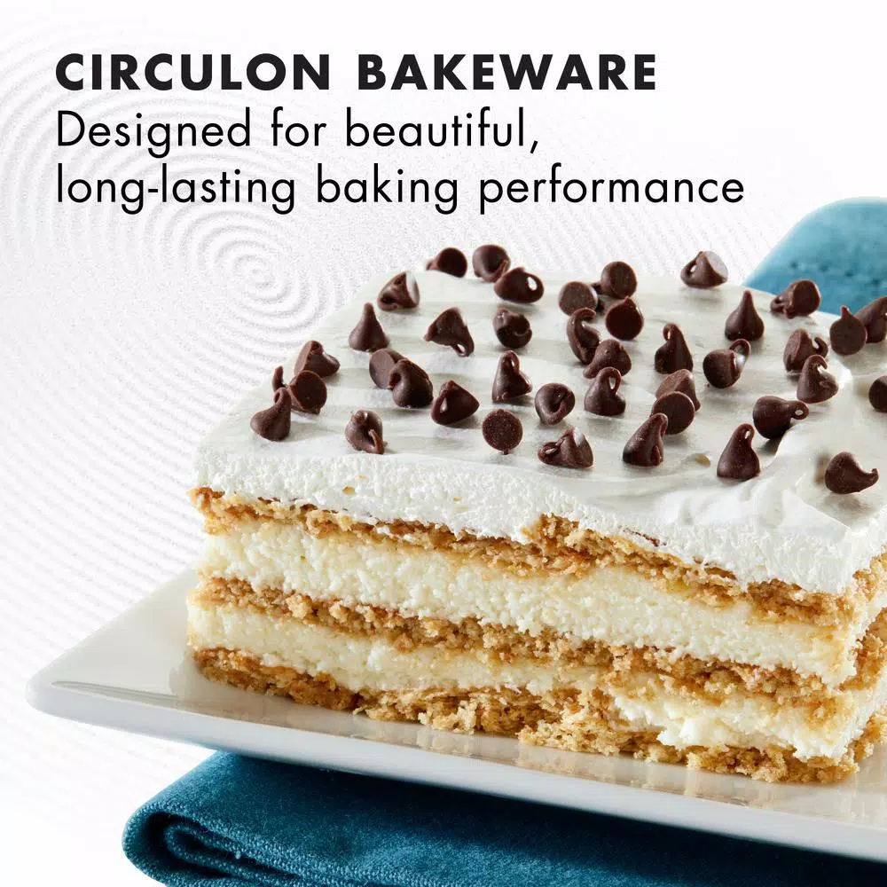 Circulon Nonstick 9 x 13 in. Rectangular Cake Pan, Gray Aluminum Bakeware
