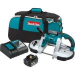 Makita 18V LXT Cordless Portable Band Saw Kit with 3x 5.0Ah Batteries and Charger thumbnail 2