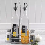 Gibson Home General Store 4-Piece Condiment Set with Stainless Steel Wire Caddy thumbnail 2