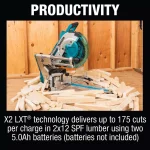 Makita 18V X2 LXT 12 in. Brushless Dual-Bevel Sliding Compound Miter Saw Kit with Bonus 18V LXT Jigsaw thumbnail 10