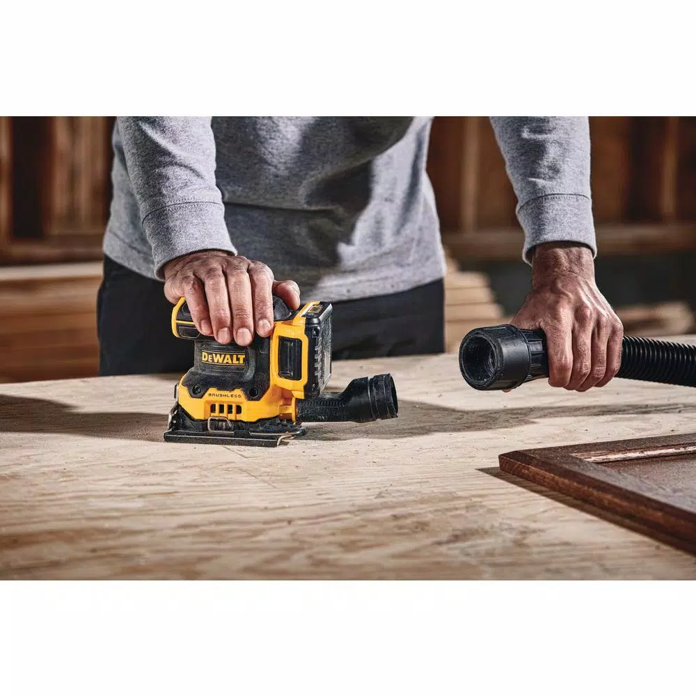 DEWALT 20V MAX XR Brushless 1/4 Sheet Variable Speed Cordless Sander Kit with 5.0Ah Battery & Charger