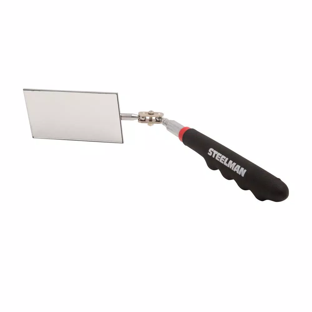 Steelman 30 in. Telescoping Inspection Mirror with 360° Articulating Rectangular Mirror
