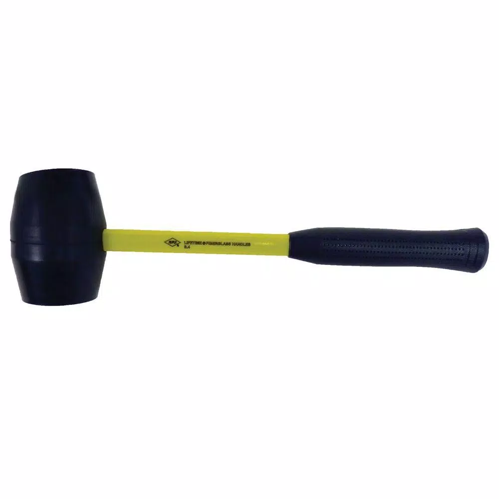 Nupla 2 lb. Hard Rubber Mallet with Nuplaglas Fiberglass Handle and Cushion Grip