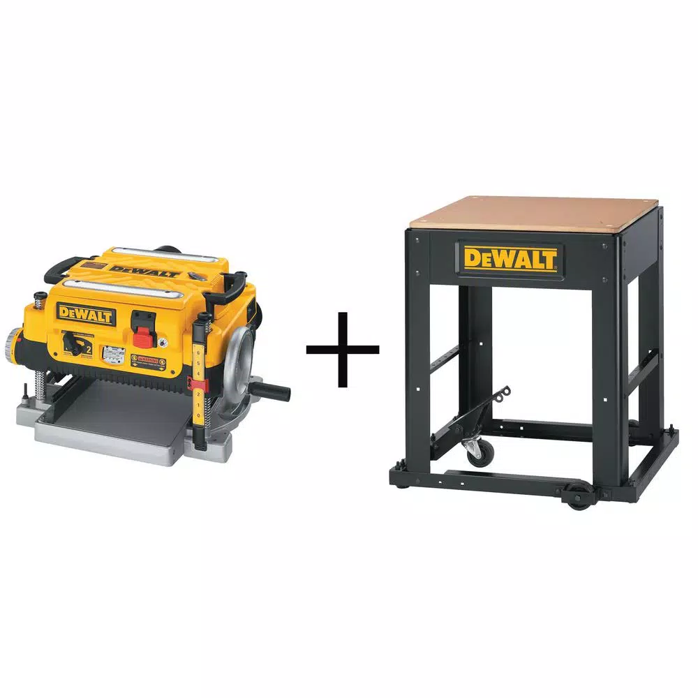 DEWALT 13 in. Corded Planer with Bonus Stand, 15 Amp, 20,000 RPM