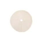 Glitzhome 48 in. White Plush Faux Fur Christmas Tree Skirt thumbnail 1