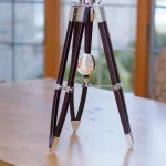 FirsTime 28 in. Tripod Pendulum Tabletop Analog Clock - Chrome and Espresso thumbnail 6
