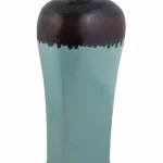 Benjara Blue Ceramic Kitchen Canister Jar with Lid thumbnail 3