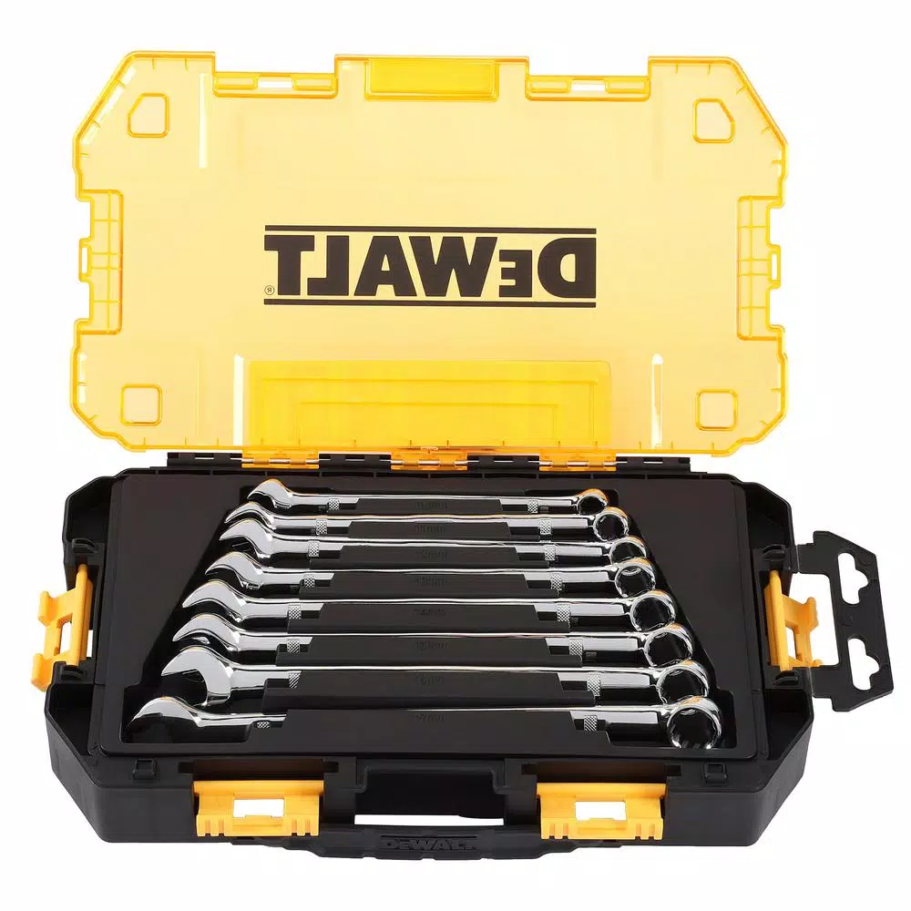 DEWALT DWMT73810 8-Piece Metric Long Panel Combination Wrench Set