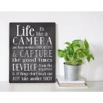 Unbranded Nancy Anderson "Life Is Like A Camera" 9 x 12 in. Wood Wall Art Sign thumbnail 4