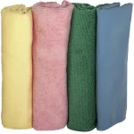 Genuine Joe Microfiber Cleaning Cloths, 4-Pack Assorted Colors, 16x16 inch thumbnail 1
