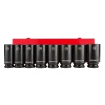 Steelman PRO 79280 3/4 in. Drive 6-Point Metric Deep Impact Socket Set, 8-Piece thumbnail 1
