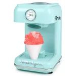 Nostalgia 30W Aqua Blue Retro Snow Cone Maker with Stainless Steel Blades thumbnail 3