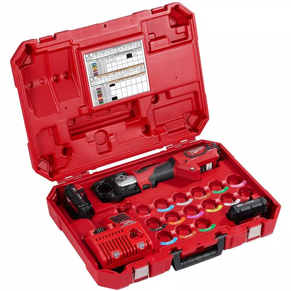 Milwaukee M18 Force Logic 600 MCM Cordless Crimper Kit with 600 MCM Copper U-Style Die Kit