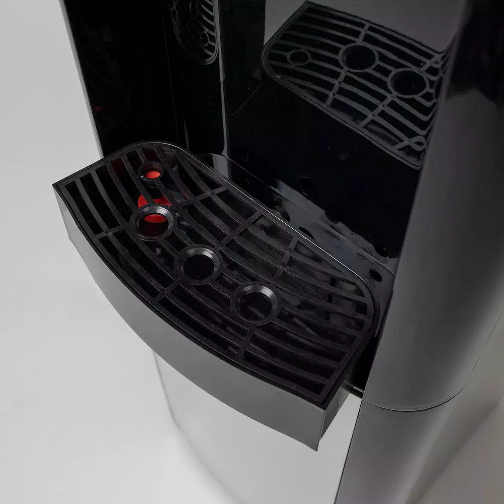 Vitapur Top Load Water Cooler Dispenser, Cold & Room Temperature, 3-5 Gal., Black/Platinum