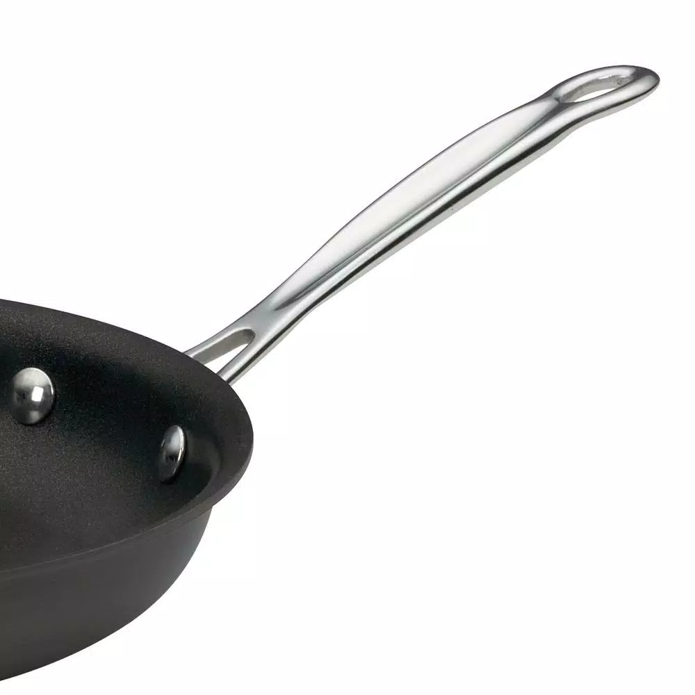 Cuisinart Chef's Classic 12 in. Hard-Anodized Aluminum Nonstick Skillet with Glass Lid, Black