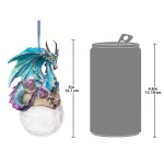 Design Toscano Frost the Gothic Dragon Holiday Ornament Set, 3-Piece thumbnail 7