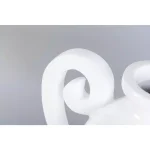 Uniquewise 20 in. White Gloss Amphora Style Modern Fiberglass Centerpiece Vase thumbnail 6