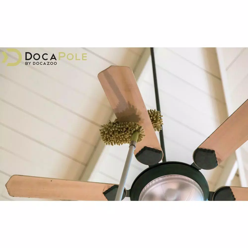 DocaPole 6-24 ft. Telescopic Extension Pole with Flexible Microfiber Ceiling Fan Duster Kit