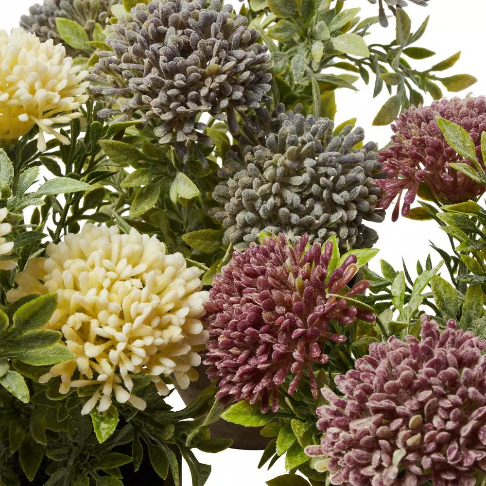 Pure Garden 10 in. Assorted Faux Flower Arrangement Set of 3