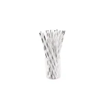 Sugar Plum Party SugarPlum Collection 50-Piece Silver and White Assorted Disposable Paper Cocktail Straws thumbnail 1
