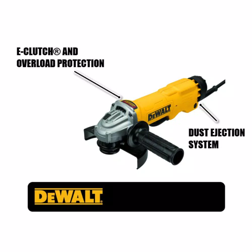 DeWalt 13-Amp 4-1/2 in. to 5 in. Corded Angle Grinder with E-Clutch