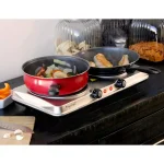 MegaChef 2-Burner Infrared Electric Hot Plate Cooktop, 1700W, Sleek Steel thumbnail 8