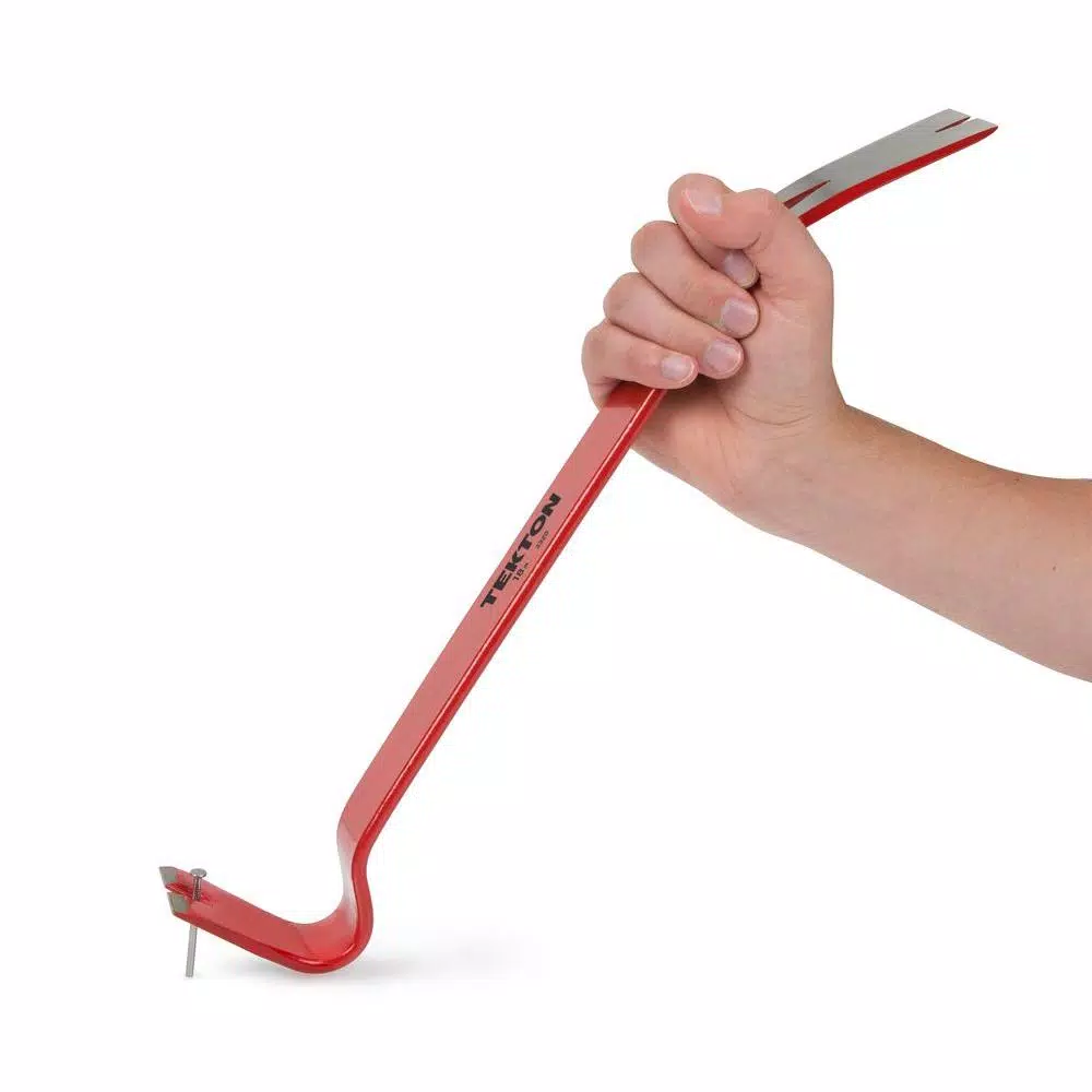 TEKTON 18 in. Flat Utility Pry Bar with Chisel Tips and 3 Nail Slots