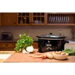 Weston 8 Qt. Black Slow Cooker with Locking Lid and Keep Warm Setting thumbnail 2