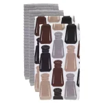 RITZ T-fal Multicolor Salt and Pepper Cotton Kitchen Dish Towel Set, 4-Pack thumbnail 1